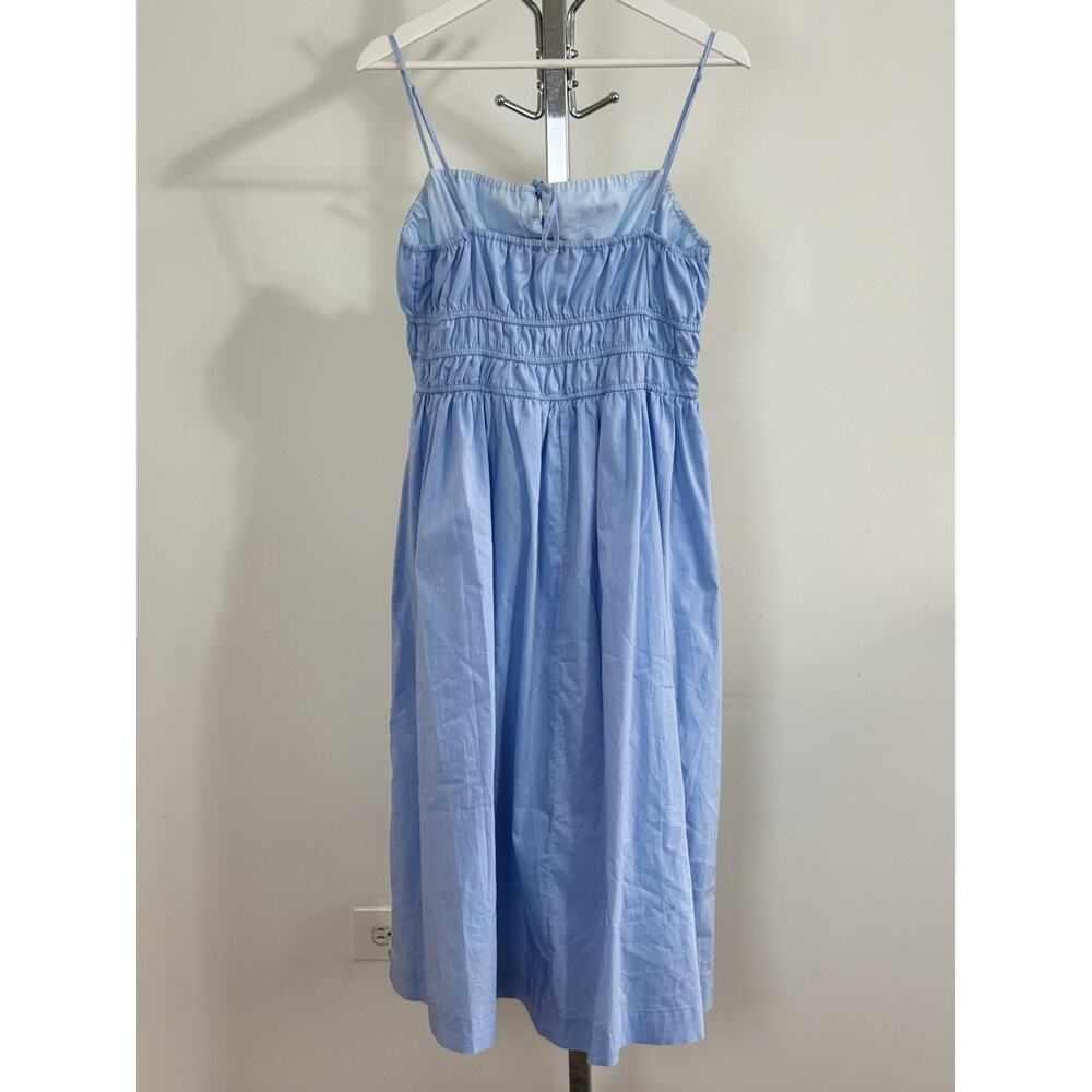 Sunday In Brooklyn Women Blue Smocked Midi Sundress Milkmaid Cottagecore⁠ Size M - Picture 6 of 14
